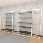 Closet Araras, Guarda Roupas Aberto Industrial Com 42 Peças B