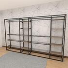 Closet Araras, Guarda Roupas Aberto Industrial Com 42 Peças P