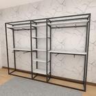 Closet Araras, Guarda Roupas Aberto Industrial Com 42 Peças P