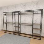 Closet Araras, Guarda Roupas Aberto Industrial Com 42 Peças P