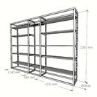 Closet Araras, Guarda Roupas Aberto Industrial Com 43 Peças B