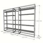 Closet Araras, Guarda Roupas Aberto Industrial Com 44 Peças B