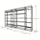 Closet Araras, Guarda Roupas Aberto Industrial Com 44 Peças P