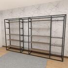 Closet Araras, Guarda Roupas Aberto Industrial Com 44 Peças P