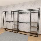 Closet Araras, Guarda Roupas Aberto Industrial Com 44 Peças P