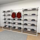 Closet Araras, Guarda Roupas Aberto Industrial Com 45 Peças B