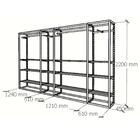 Closet Araras, Guarda Roupas Aberto Industrial Com 46 Peças B