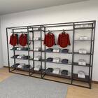 Closet Araras, Guarda Roupas Aberto Industrial Com 46 Peças P