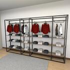 Closet Araras, Guarda Roupas Aberto Industrial Com 48 Peças P