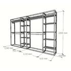 Closet Araras, Guarda Roupas Aberto Industrial Com 50 Peças P