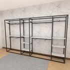 Closet Araras, Guarda Roupas Aberto Industrial Com 52 Peças P