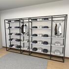 Closet Araras, Guarda Roupas Aberto Industrial Com 54 Peças B