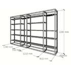 Closet Araras, Guarda Roupas Aberto Industrial Com 54 Peças B