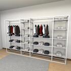 Closet Araras, Guarda Roupas Aberto Industrial Com 54 Peças B