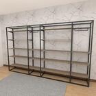 Closet Araras, Guarda Roupas Aberto Industrial Com 54 Peças P