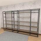 Closet Araras, Guarda Roupas Aberto Industrial Com 56 Peças P