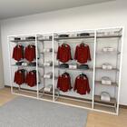 Closet Araras, Guarda Roupas Aberto Industrial Com 58 Peças B