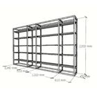 Closet Araras, Guarda Roupas Aberto Industrial Com 64 Peças B