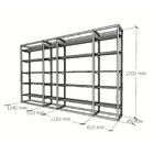 Closet Araras, Guarda Roupas Aberto Industrial Com 64 Peças P