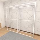 Closet Araras, Guarda Roupas Aberto Industrial Com 6 Peças Br