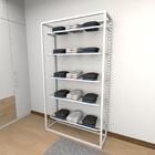 Closet Araras, Guarda Roupas Aberto Industrial Com 6 Peças Br
