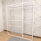 Closet Araras, Guarda Roupas Aberto Industrial Com 8 Peças Br