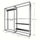 Closet Araras, Guarda Roupas Aberto Industrial Com 8 Peças Pr