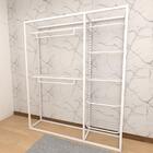 Closet Araras, Guarda Roupas Aberto Industrial Com 9 Peças Br