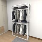 Closet Araras, Guarda Roupas Aberto Industrial Com 9 Peças Br