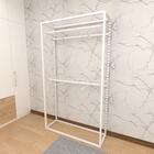 Closet Araras, Guarda Roupas Aberto Industrial Com 9 Peças Br