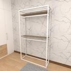 Closet Araras, Guarda Roupas Aberto Industrial Com 9 Peças Br