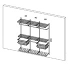 Closet Armário Aramado Modulado Gaveta Prateleira 1,90m Br
