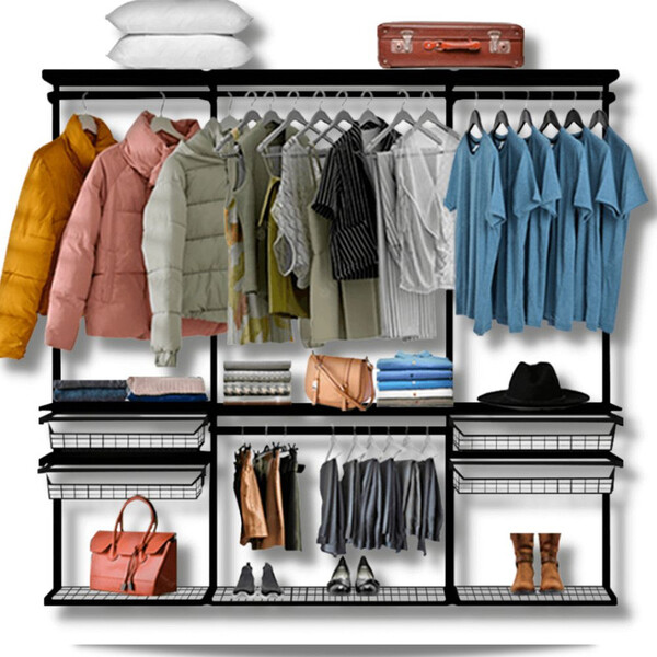 Closet Armário Aramado Modulado Gaveta Prateleira 2,20m Pt