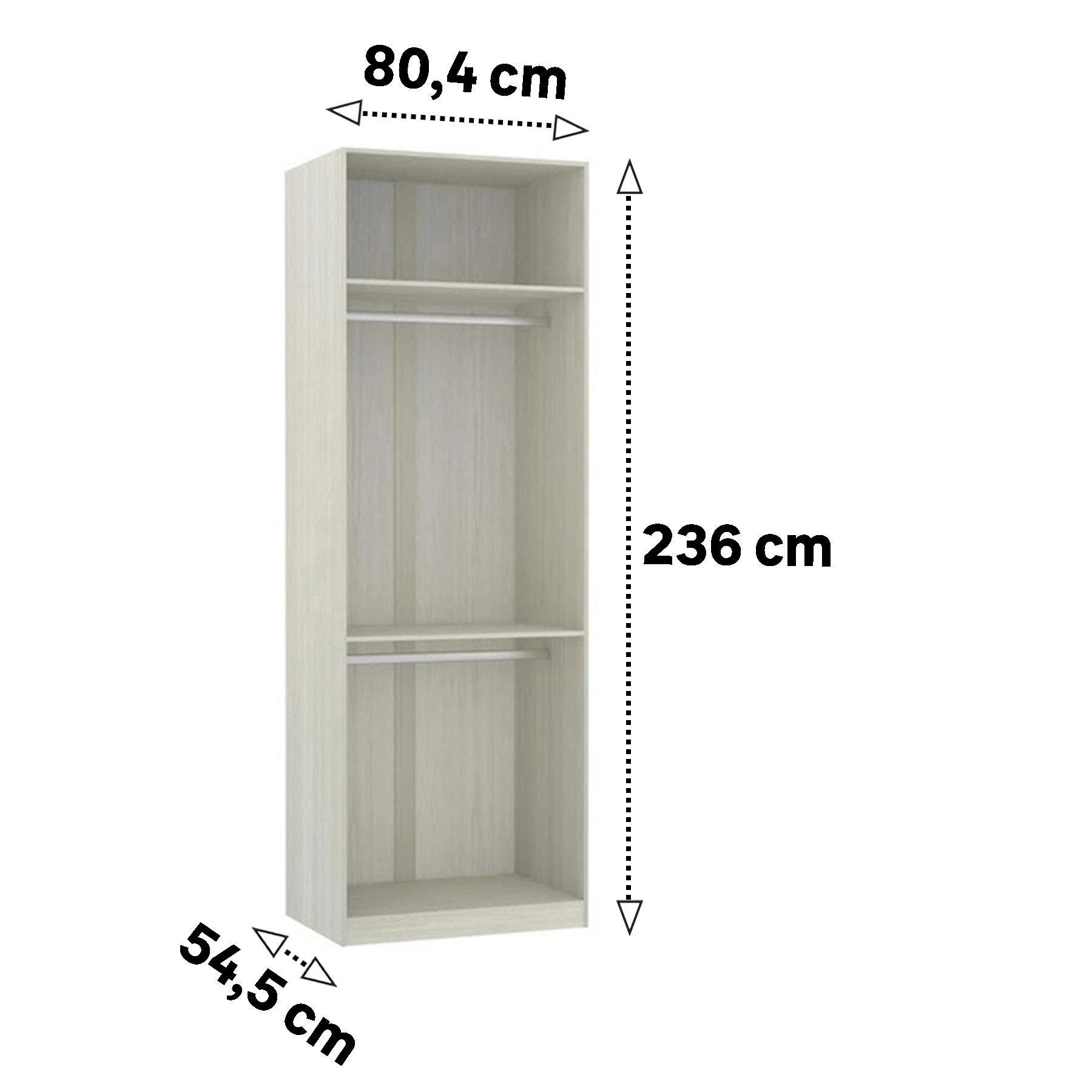 Mais espaço para acomodar as roupas