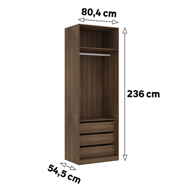 Mais espaço para acomodar as roupas