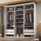 Closet Casal 100% Mdf 208cm 4 Gavetas Moutier Branco