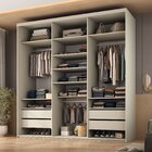 Closet Casal 100% Mdf 208cm 4 Gavetas Moutier Panna