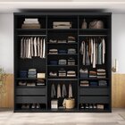 Closet Casal 100% Mdf 208cm 4 Gavetas Moutier Preto