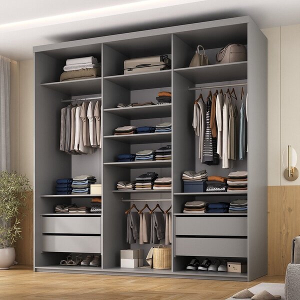 Closet Casal 100% Mdf 208cm 4 Gavetas Moutier Urbi
