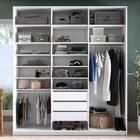 Closet Casal 100% Mdf Bp 208,5cm 3 Gavetas Sion Branco