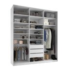 Closet Casal 100% Mdf Bp 208,5cm 3 Gavetas Sion Branco