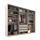 Closet Casal 100% Mdf Bp 237cm 3 Gavetas Monreale Bege