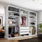 Closet Casal 100% Mdf Bp 237cm 3 Gavetas Monreale Branco