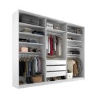 Closet Casal 100% Mdf Bp 237cm 3 Gavetas Monreale Branco