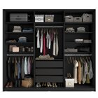 Closet Casal 100% Mdf Bp 237cm 3 Gavetas Monreale Preto