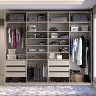 Closet Casal 100% Mdf Bp 277cm 6 Gavetas Sion Bege