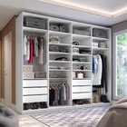 Closet Casal 100% Mdf Bp 277cm 6 Gavetas Sion Branco