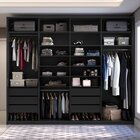 Closet Casal 100% Mdf Bp 277cm 6 Gavetas Sion Preto