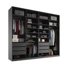 Closet Casal 100% Mdf Bp 277cm 6 Gavetas Sion Preto