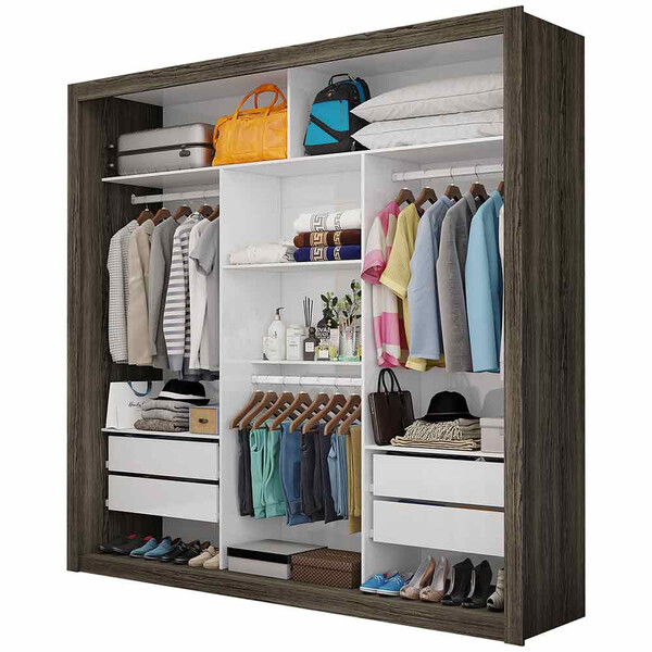 Closet Casal Clarice 4 Gavetas Carioca Moveis
